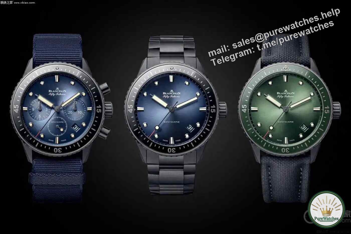 Blancpain shocking release! Three new Fifty Fathoms bathyscaphe black ceramic watches are now available