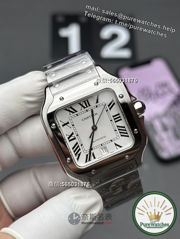 BV Factory Cartier Santos Large Men’s Mechanical Watch Review: Analysis of ceiling-level workmanship details