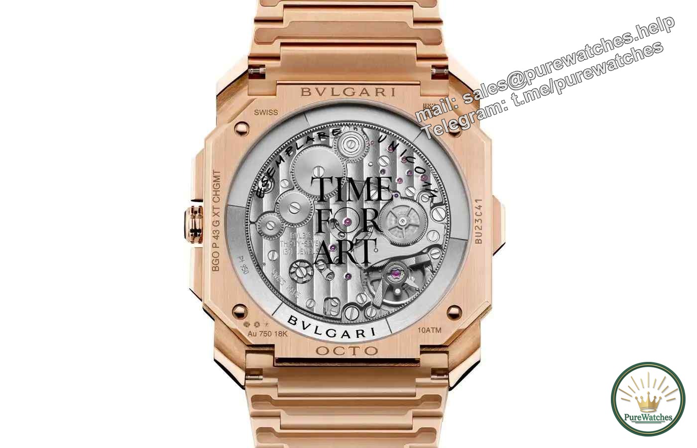 BVLGARI Octo Finissimo unique watch released with shock, TimeForArt special auction highlights