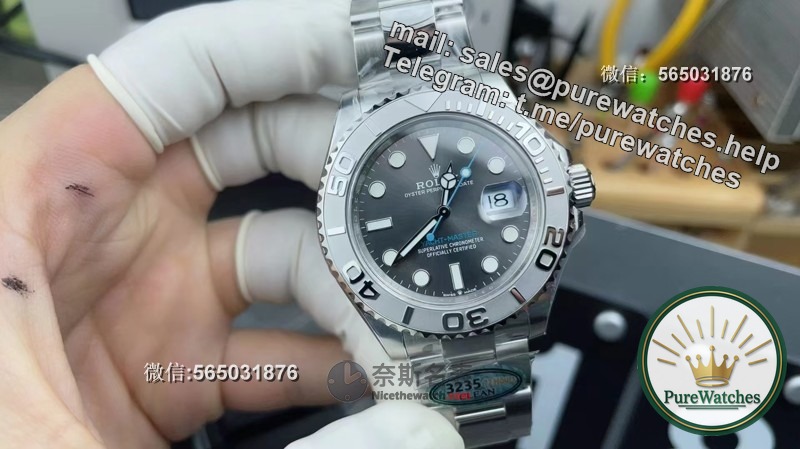 Factory C Rolex Gray Yacht M126622 Comprehensive Upgrade Evaluation: The movement has an energy storage of 70 hours and a battery life of 70 hours, with a high degree of detail restoration!