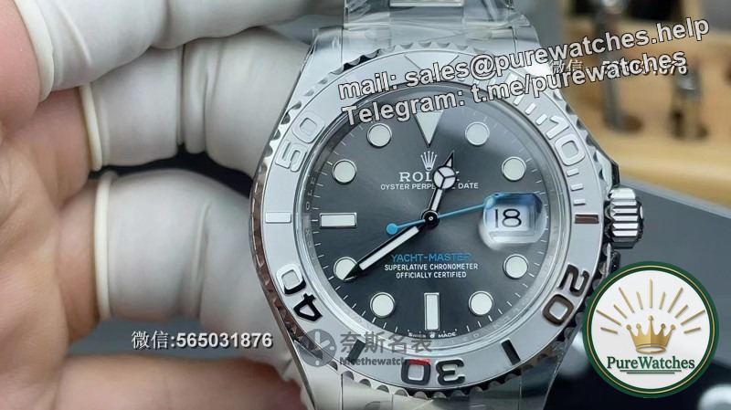 Factory C Rolex Gray Yacht M126622 Comprehensive Upgrade Evaluation: The movement has an energy storage of 70 hours and a battery life of 70 hours, with a high degree of detail restoration!