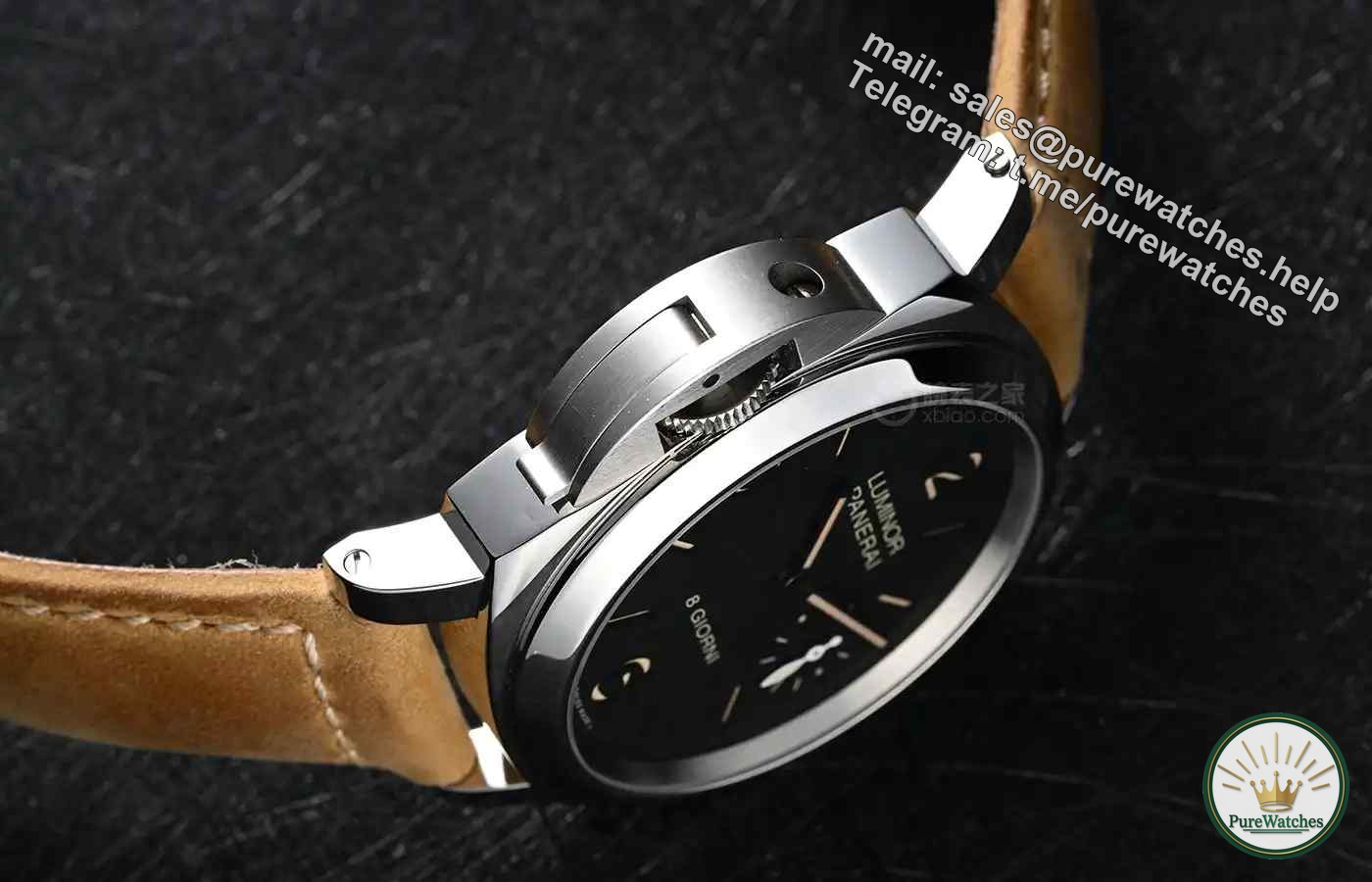 Real shot analysis of Panerai’s new left-handed watch PAM01655: 44mm stainless steel case, eight-day power reserve, a blend of retro and modern