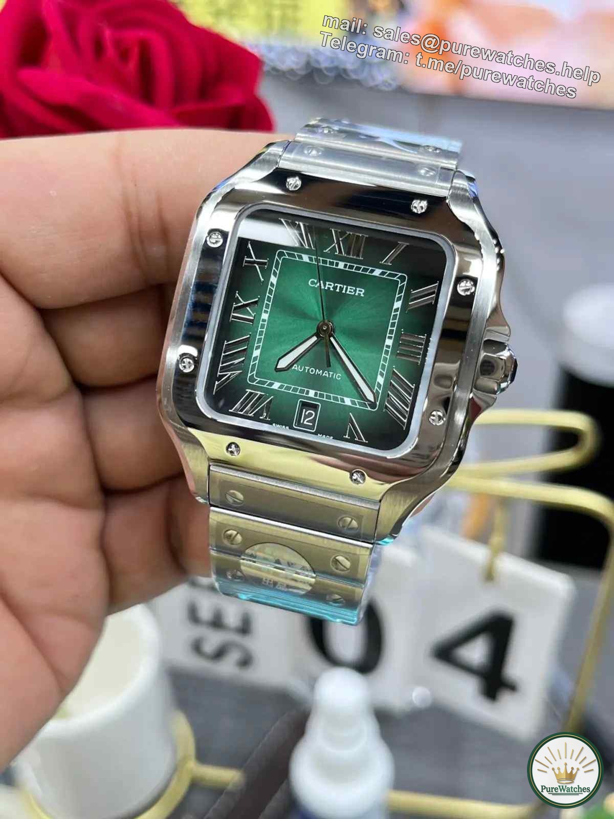 BV Factory Cartier Santos Green Face WSSA0061 Watch Review: Is the simulation high? Is it worth buying?
