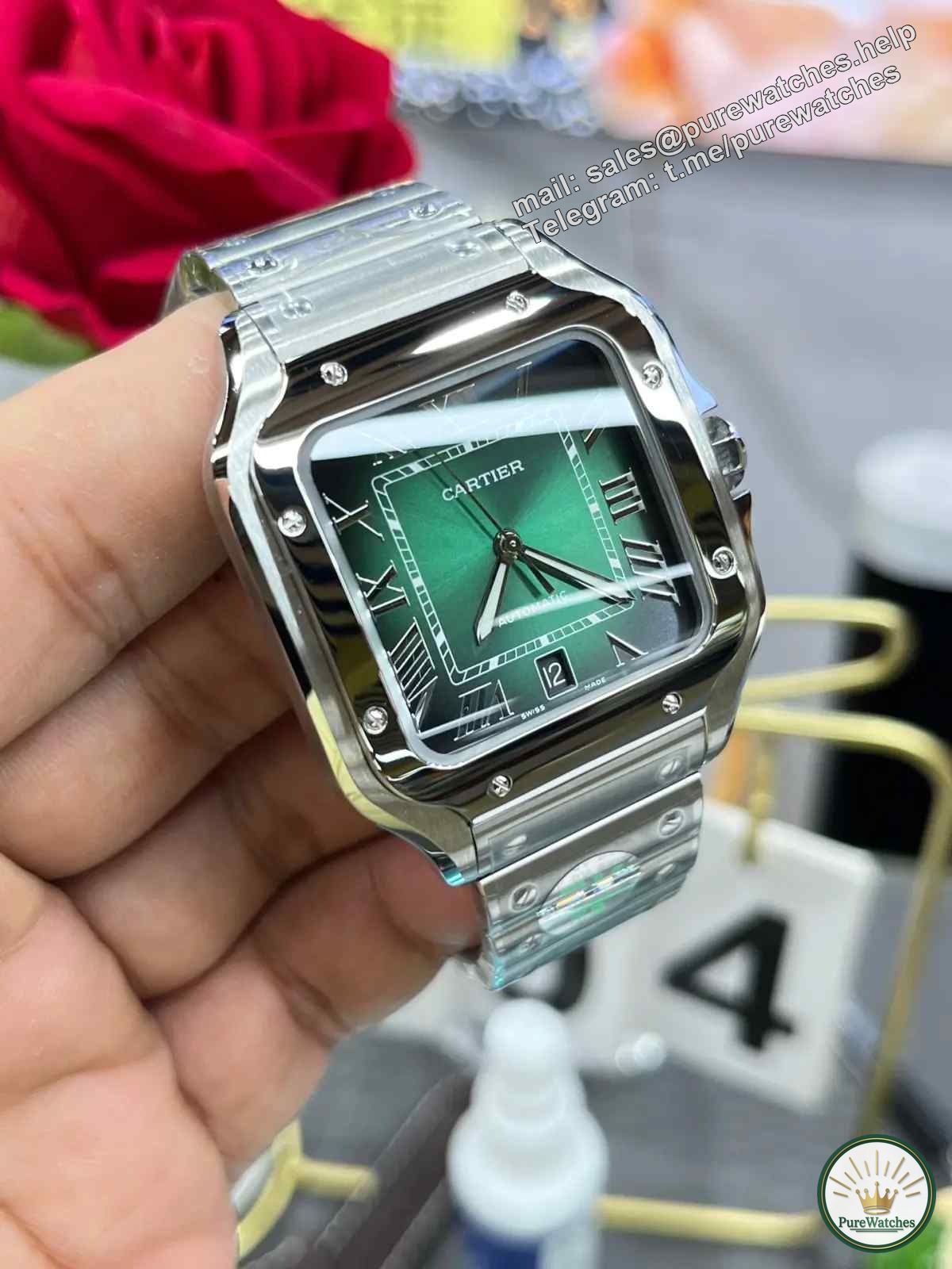 BV Factory Cartier Santos Green Face WSSA0061 Watch Review: Is the simulation high? Is it worth buying?