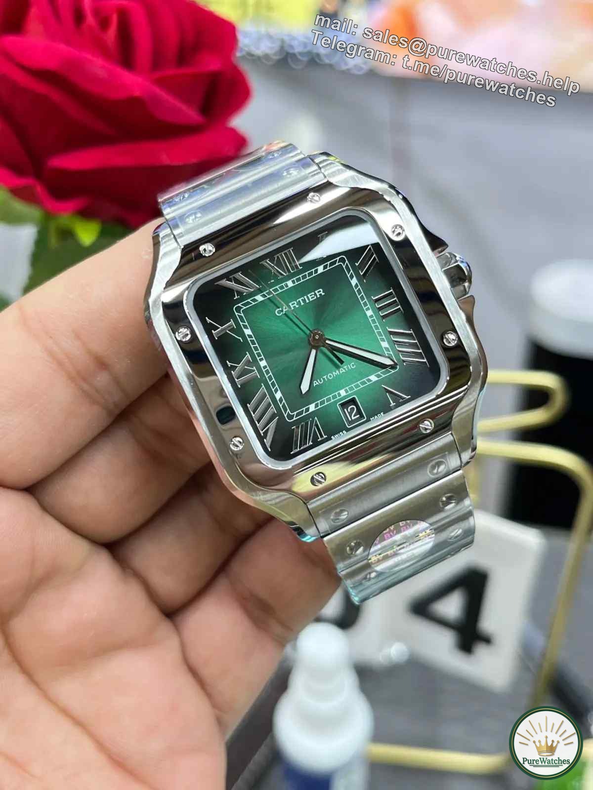 BV Factory Cartier Santos Green Face WSSA0061 Watch Review: Is the simulation high? Is it worth buying?