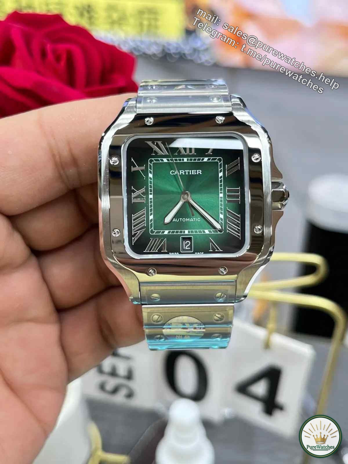 BV Factory Cartier Santos Green Face WSSA0061 Watch Review: Is the simulation high? Is it worth buying?