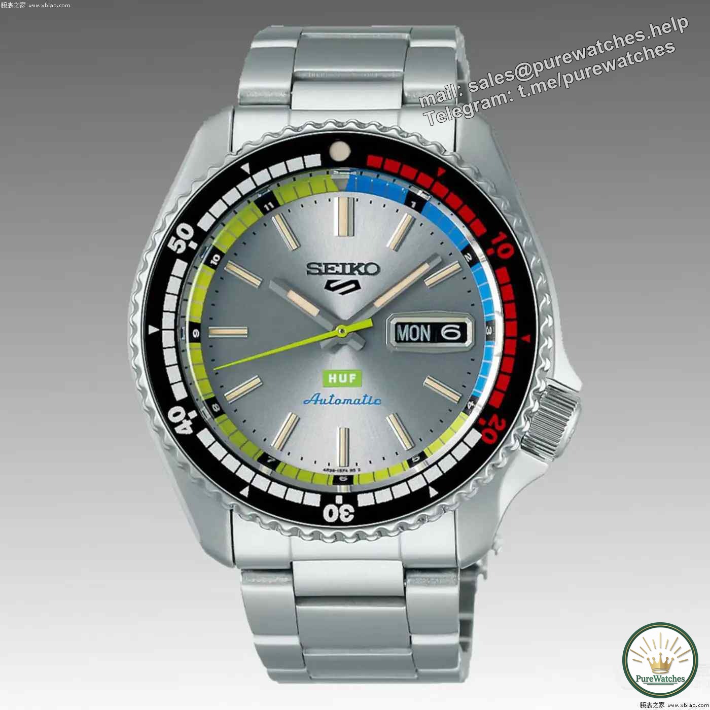The Seiko 5 Sports HUF limited edition watch is shockingly released, combining the essence of street fashion and mechanical watchmaking!
