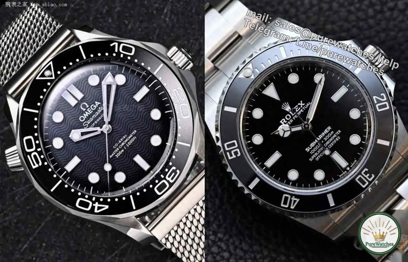 Submariner VS Seamaster 300 meters, who is better without calendar diving watch?