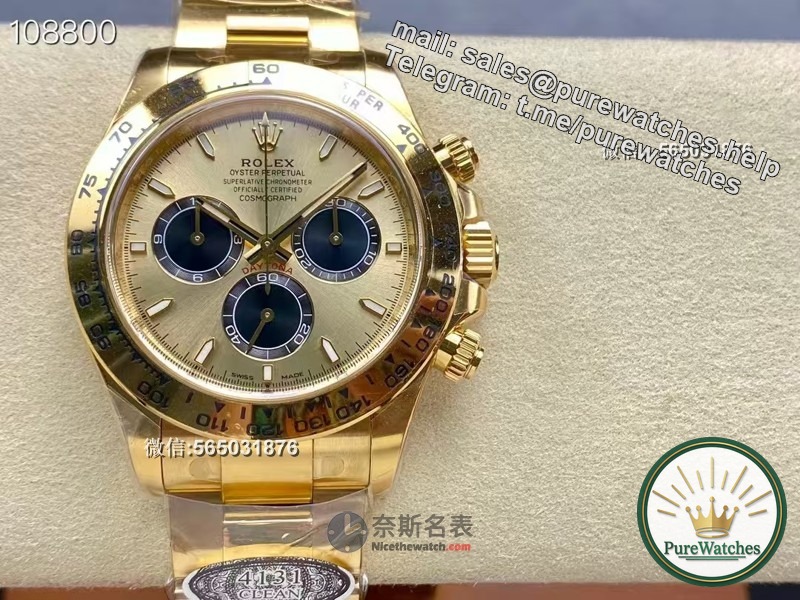 Clean factory Daytona 4131 machine Yu Wenledi, super detailed evaluation of gold diamond surface!