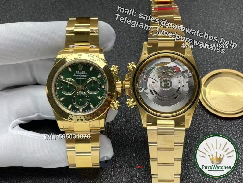 Take a peek! VS factory Rolex Green Gold 4130, detailed review will take you to find out!