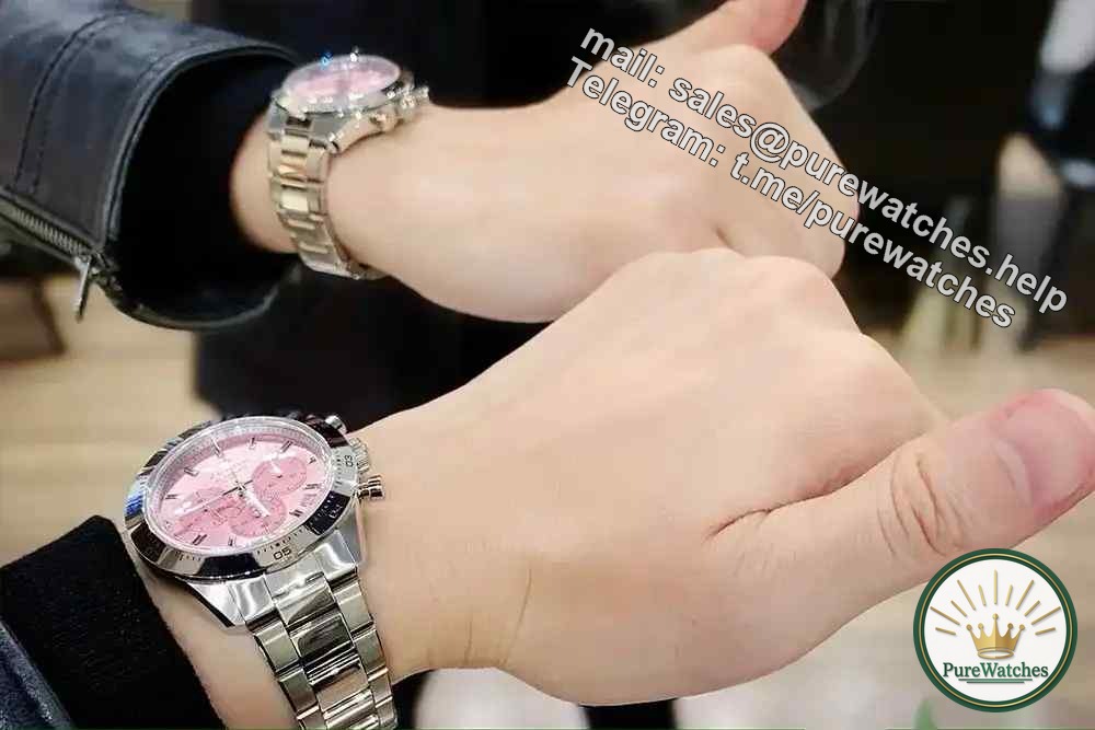 A strong man is also tender! Zenith all steel sports pink watch, you will fall in love with it as soon as you get it!
