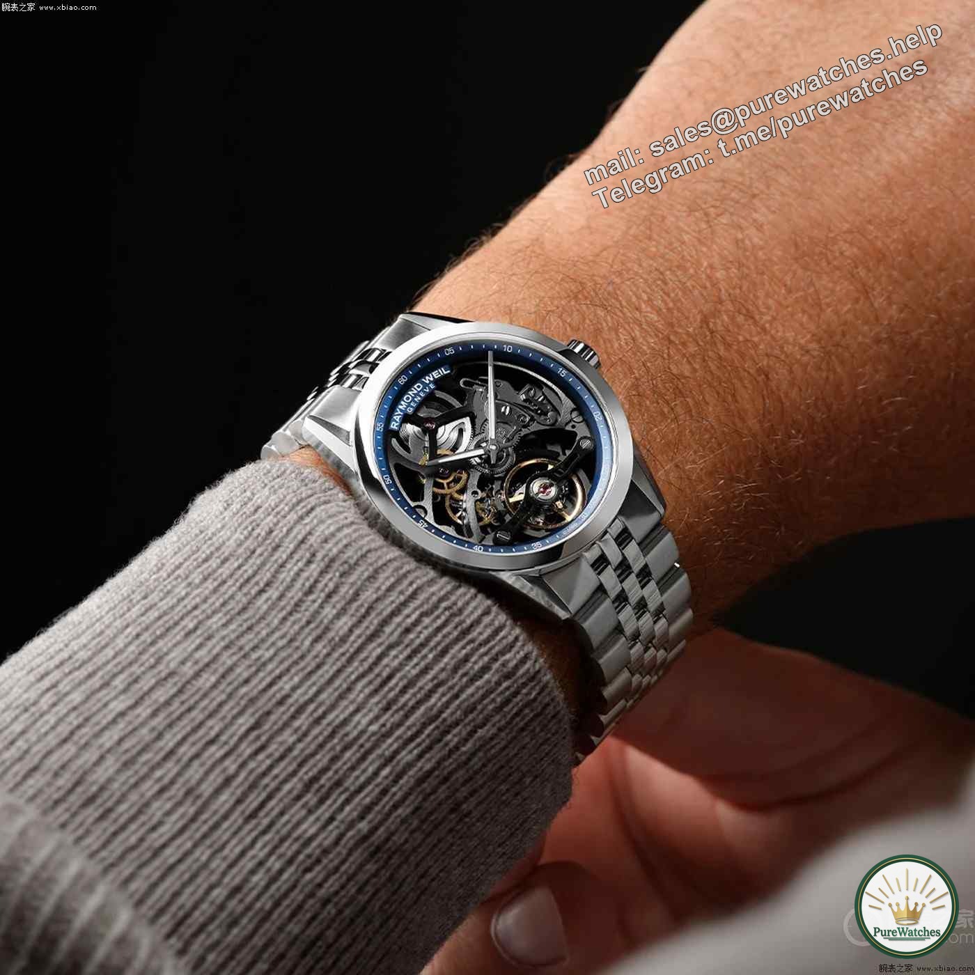 Cool is coming! Raymond Weil Freelancer 38mm Skeleton Watch will make you fall in love at first sight!
