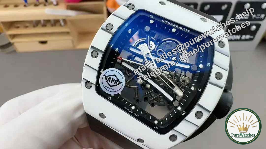 APS factory’s new product RM061 white carbon fiber watch, you must read the review before buying it!