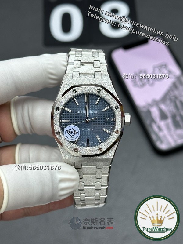 Review of APS factory’s new product 15454 frost gold version, double gold craftsmanship, blue dial upgrade, so beautiful!