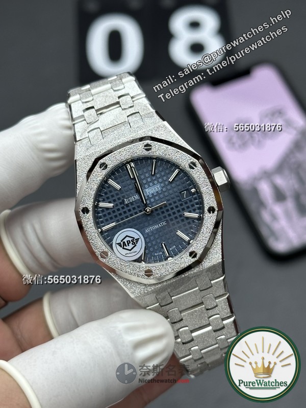 Review of APS factory’s new product 15454 frost gold version, double gold craftsmanship, blue dial upgrade, so beautiful!