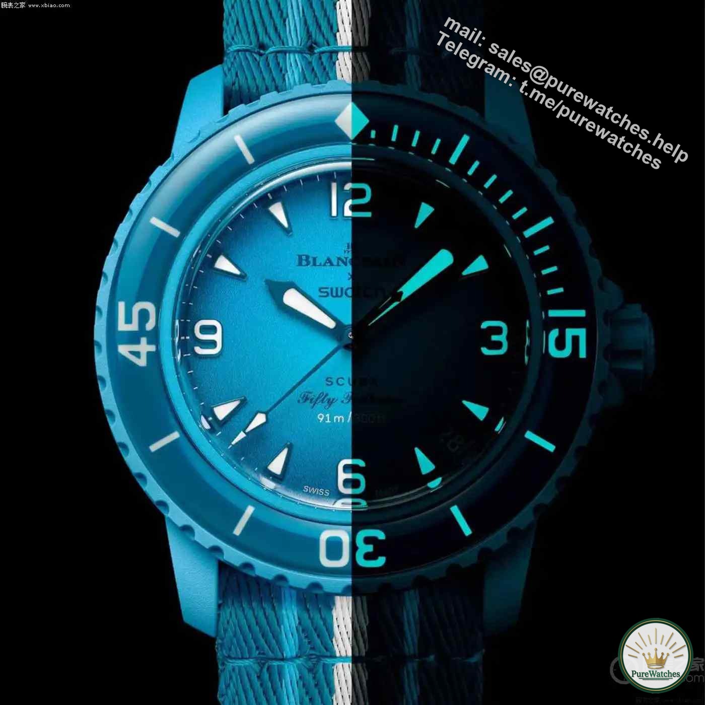 Blue Lagoon inspiration! Blancpain Fifty Fathoms joins hands with Swatch to launch an innovative plant-based ceramic diving watch!