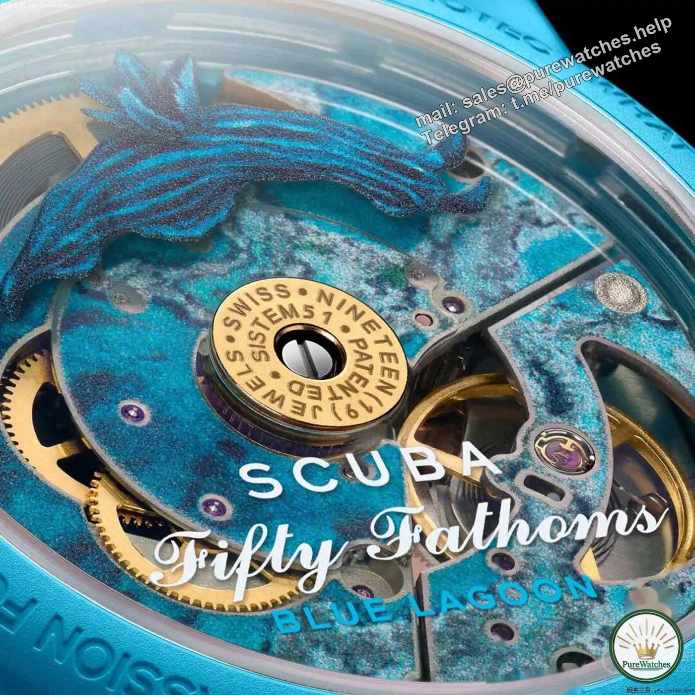 Blue Lagoon inspiration! Blancpain Fifty Fathoms joins hands with Swatch to launch an innovative plant-based ceramic diving watch!