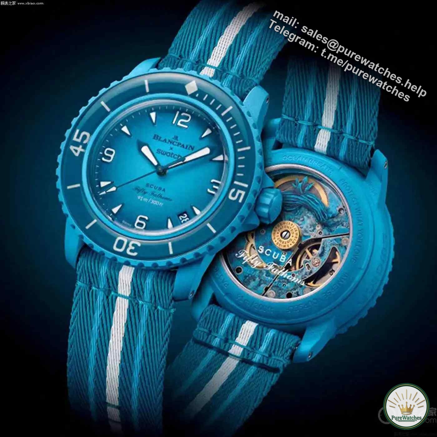Blue Lagoon inspiration! Blancpain Fifty Fathoms joins hands with Swatch to launch an innovative plant-based ceramic diving watch!