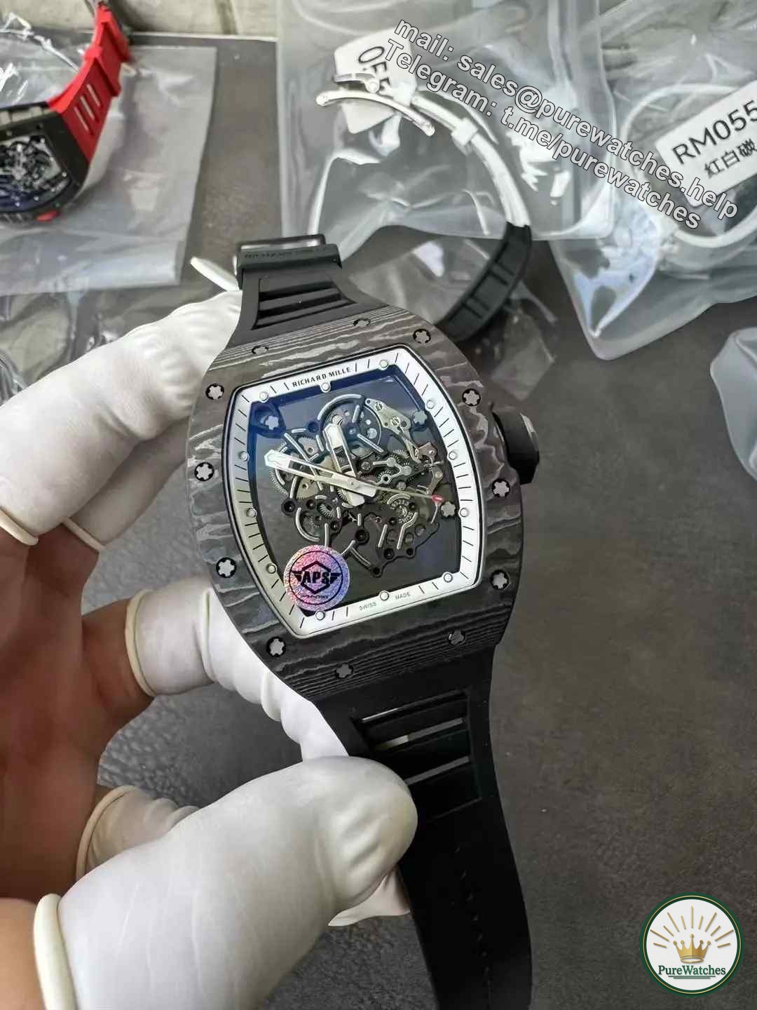 The watch buying guide is here! APS factory Richard Mille RM055 carbon fiber integrated movement review!