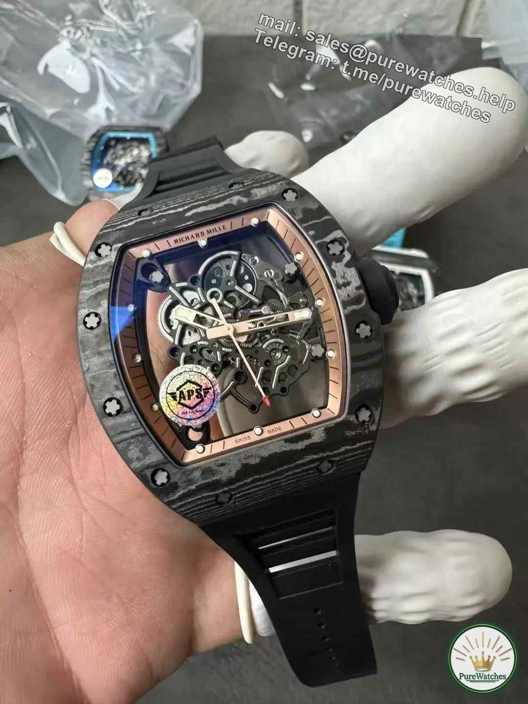 The watch buying guide is here! APS factory Richard Mille RM055 carbon fiber integrated movement review!