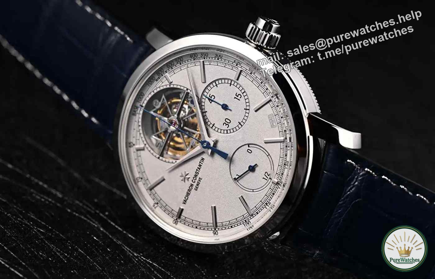 Tourbillon + chronograph function! This Vacheron Constantin watch has a stunning design!