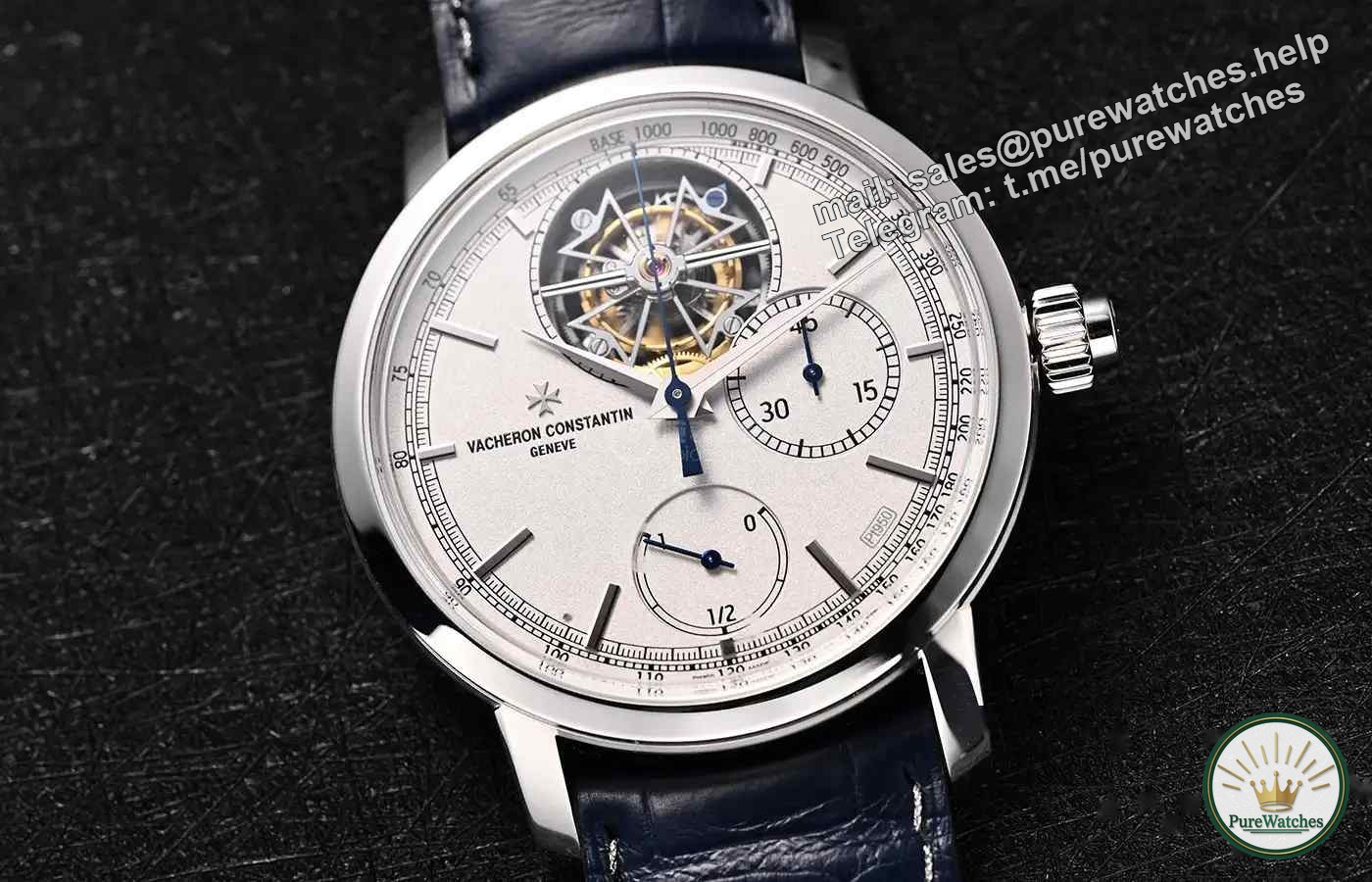 Tourbillon + chronograph function! This Vacheron Constantin watch has a stunning design!