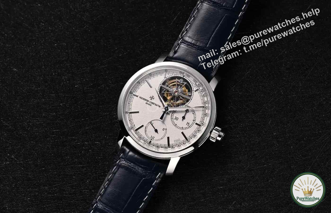 Tourbillon + chronograph function! This Vacheron Constantin watch has a stunning design!