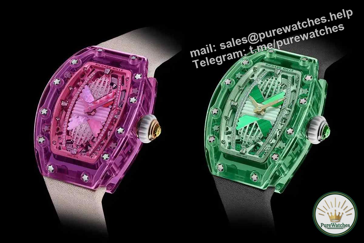 A work of art in the watch industry! RICHARD MILLE RM 07-02 new lavender color, limited edition of 7 pieces waiting for you to grab!