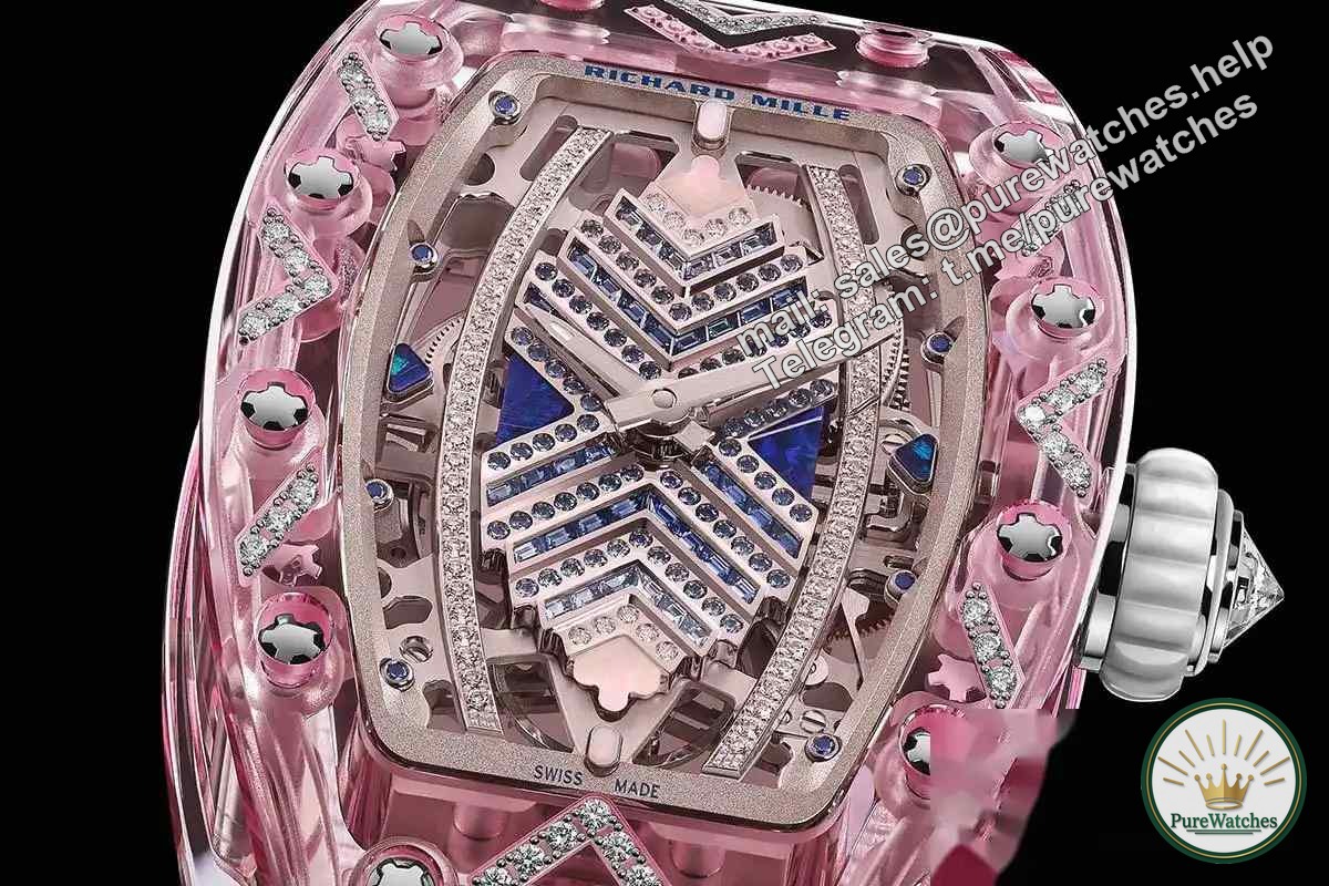 A work of art in the watch industry! RICHARD MILLE RM 07-02 new lavender color, limited edition of 7 pieces waiting for you to grab!