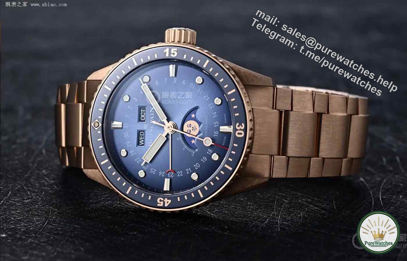 Diving watches are also crazy! Blancpain’s deep submersible has a full calendar of moon phases and flyback timing, a top-notch match!
