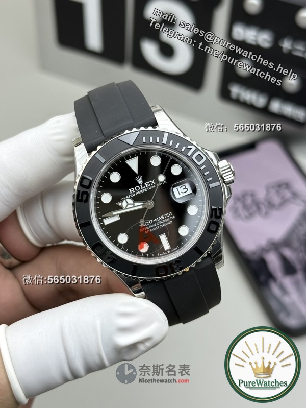 VS factory platinum yacht 42mm counterweight version V3, Dandong 3235 movement is more stable!