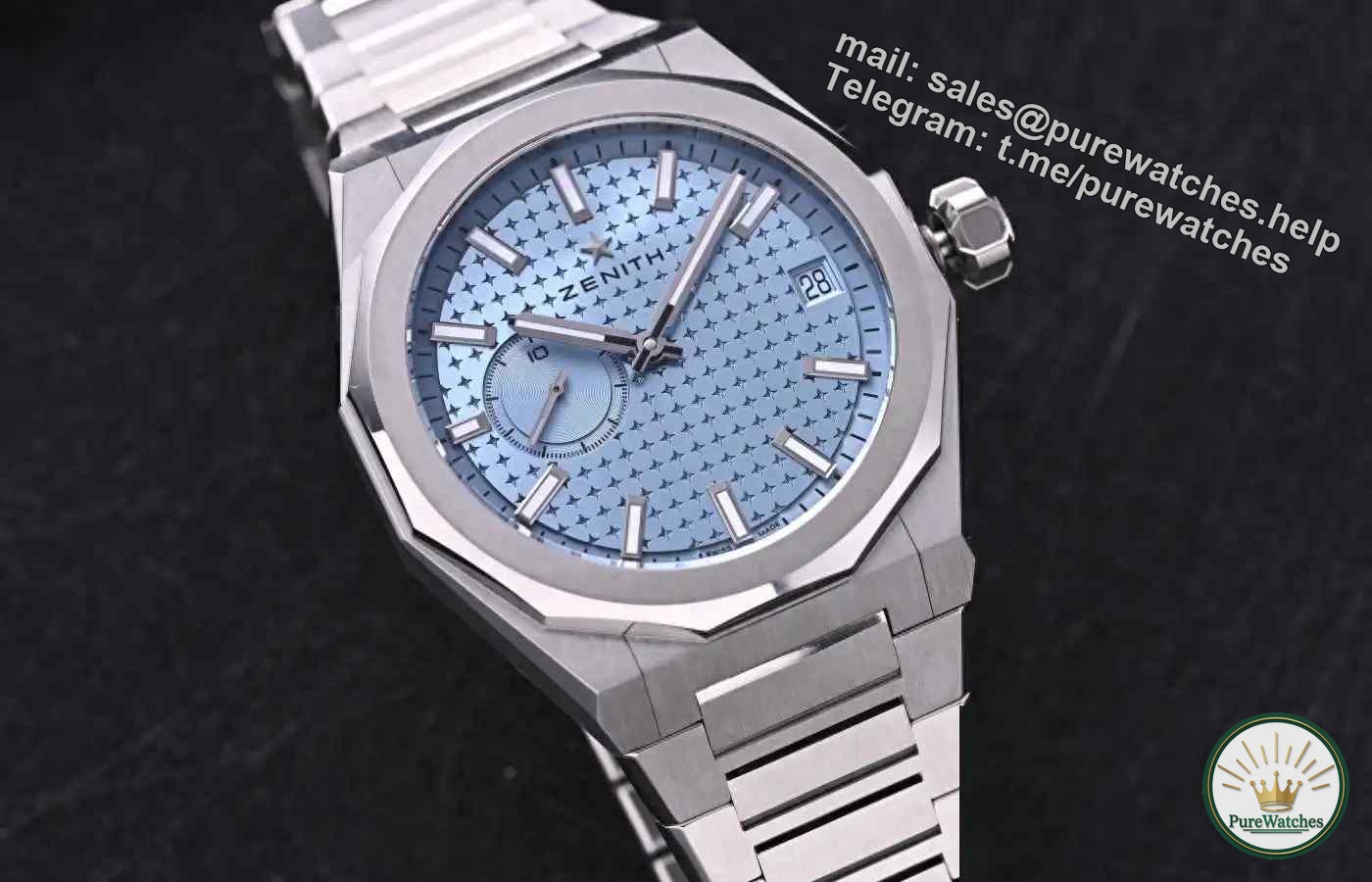 The ice blue plate of Zenith’s DEFY SKYLINE watch is so beautiful that it makes people’s hearts beat!