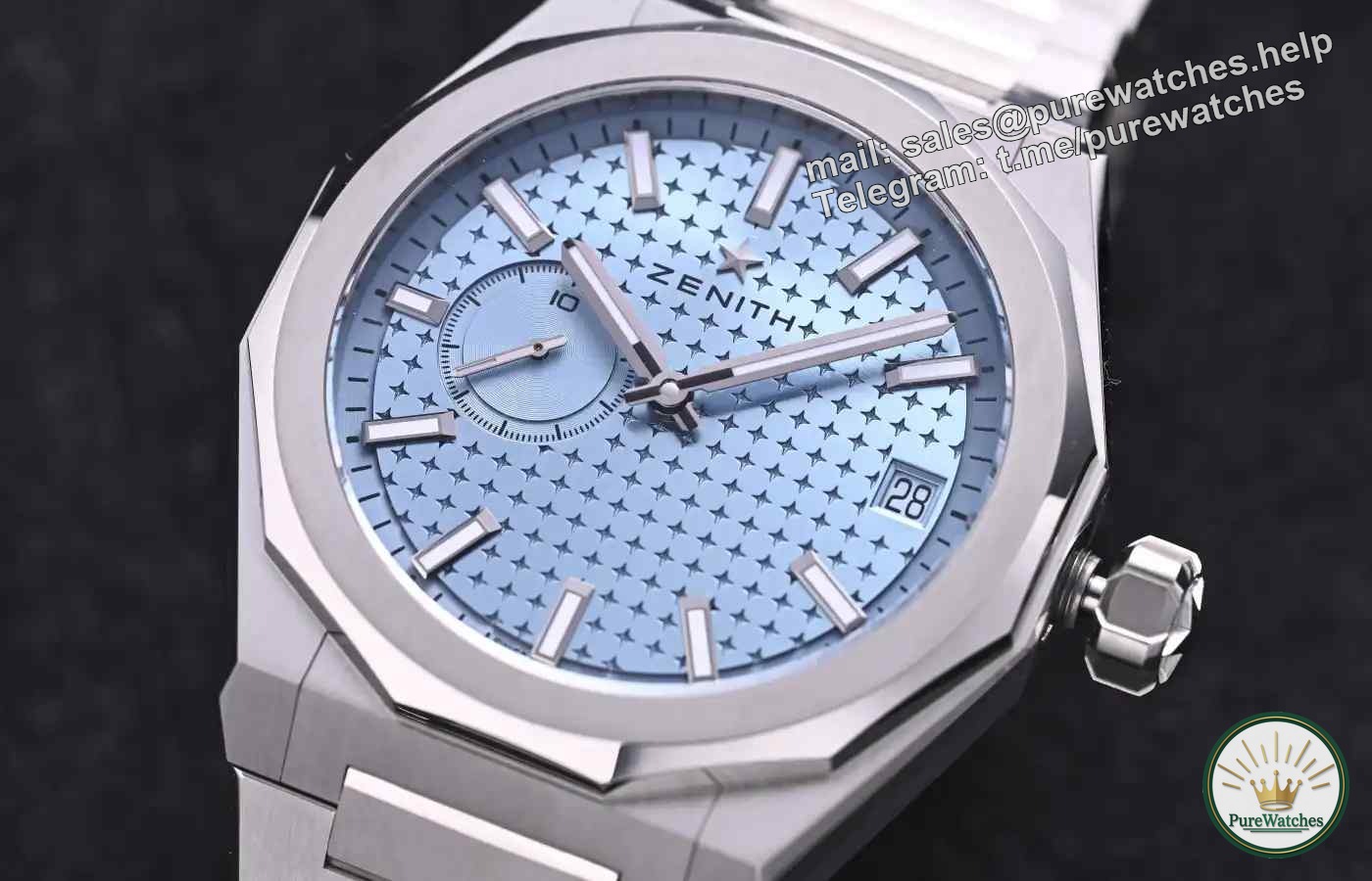 The ice blue plate of Zenith’s DEFY SKYLINE watch is so beautiful that it makes people’s hearts beat!
