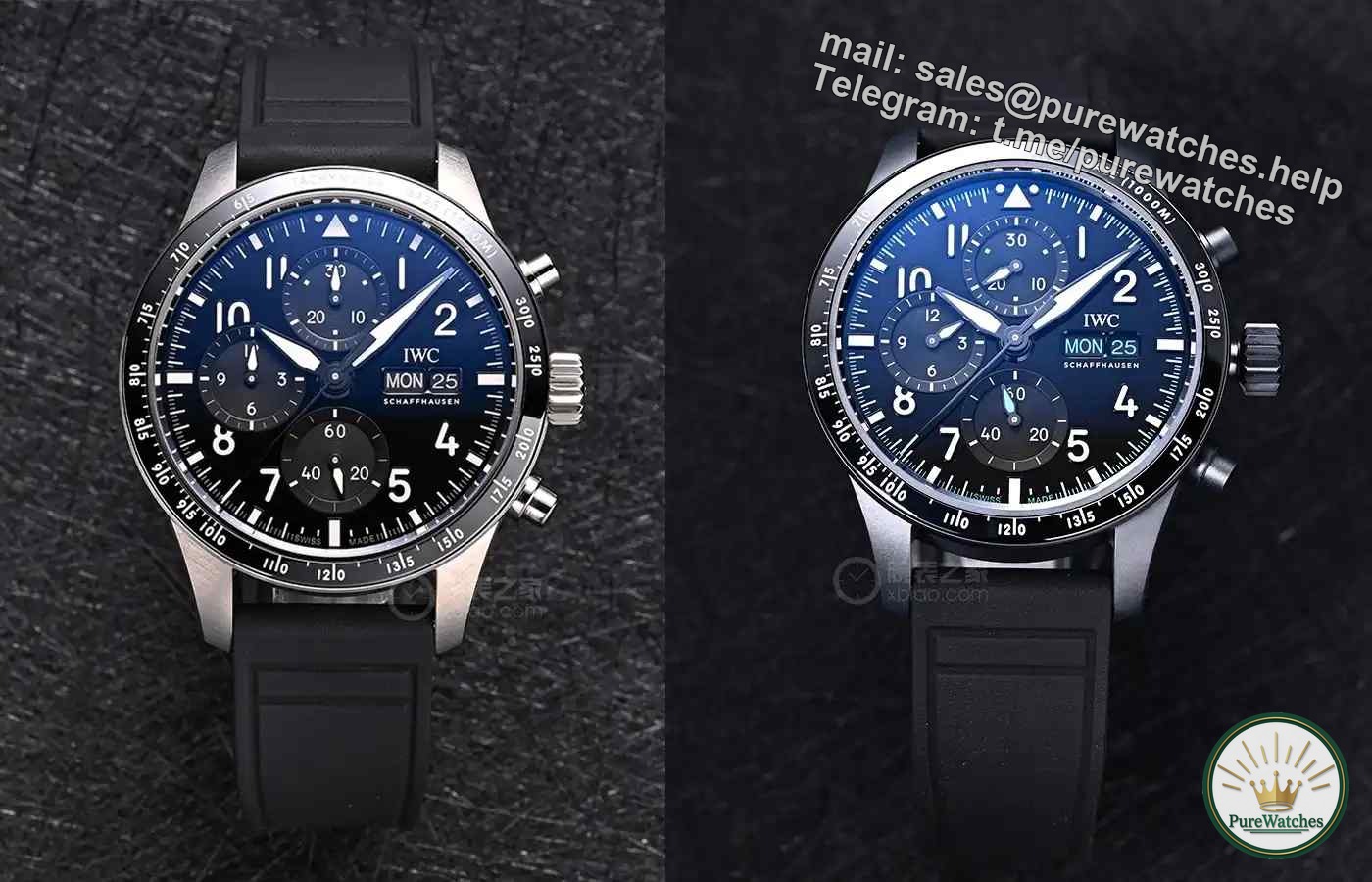 New material of porcelain titanium, IWC’s high-performance flight meter turns you into a racing driver in seconds