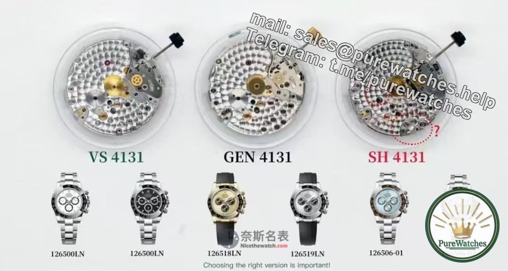 VS Factory Daytona 4131 movement details comparison, after reading it you will know how awesome it is!