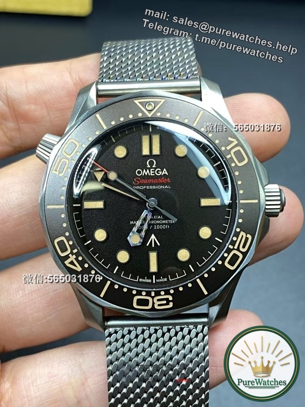 VS factory Omega Seamaster 300 “No Time to Die” 007 replica watch, made of pure titanium, light and comfortable, close your eyes and rush!