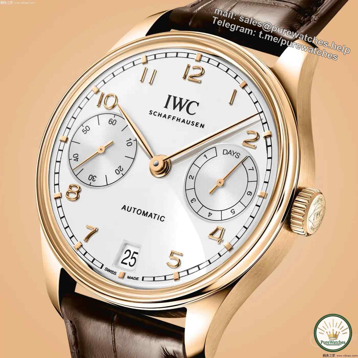 The new luxury favorite! IWC Portuguese series 18K red gold watch, 40 & 42 mm for you to choose!