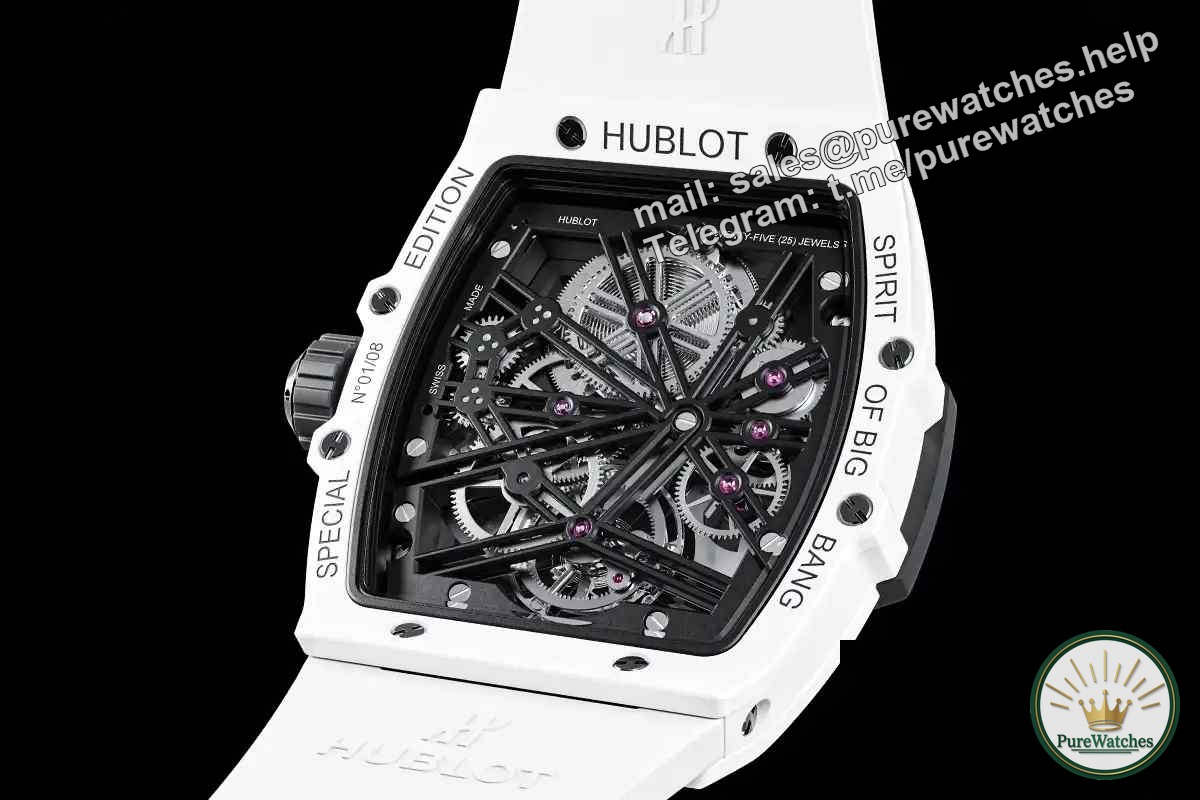 Hublot Spirit of Big Bang polar white ceramic tourbillon five-day chain watch challenges the limits of complex watchmaking!