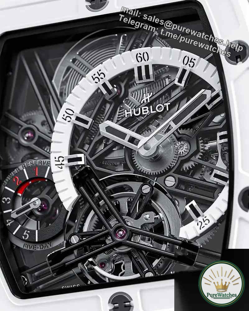 Hublot Spirit of Big Bang polar white ceramic tourbillon five-day chain watch challenges the limits of complex watchmaking!