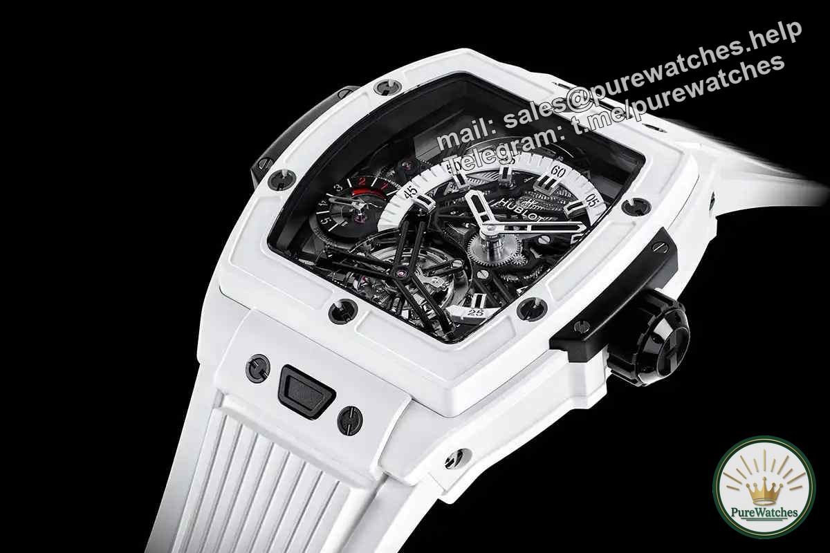 Hublot Spirit of Big Bang polar white ceramic tourbillon five-day chain watch challenges the limits of complex watchmaking!