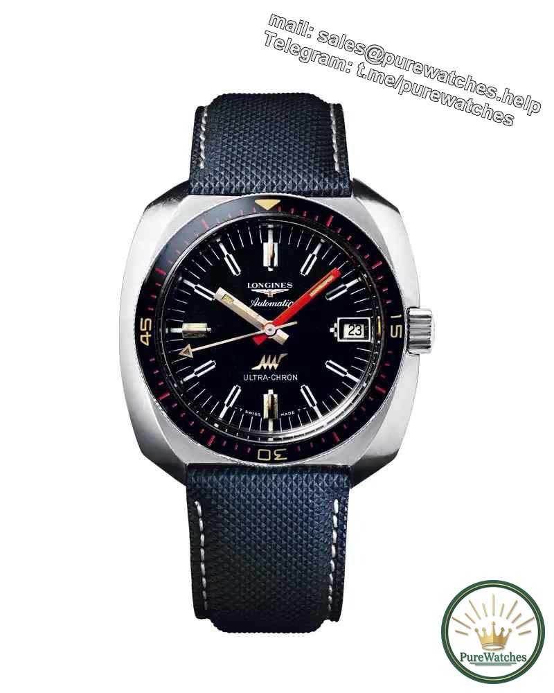 Longines new products explode! Ultra-Chron Carbon forged carbon watch, with a trendy black futuristic feel!