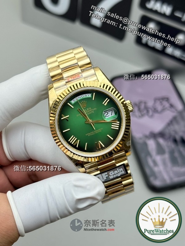 How heavy is the weighted version of the QF factory Rolex day calendar? It’s heavy to hold. Are you excited?