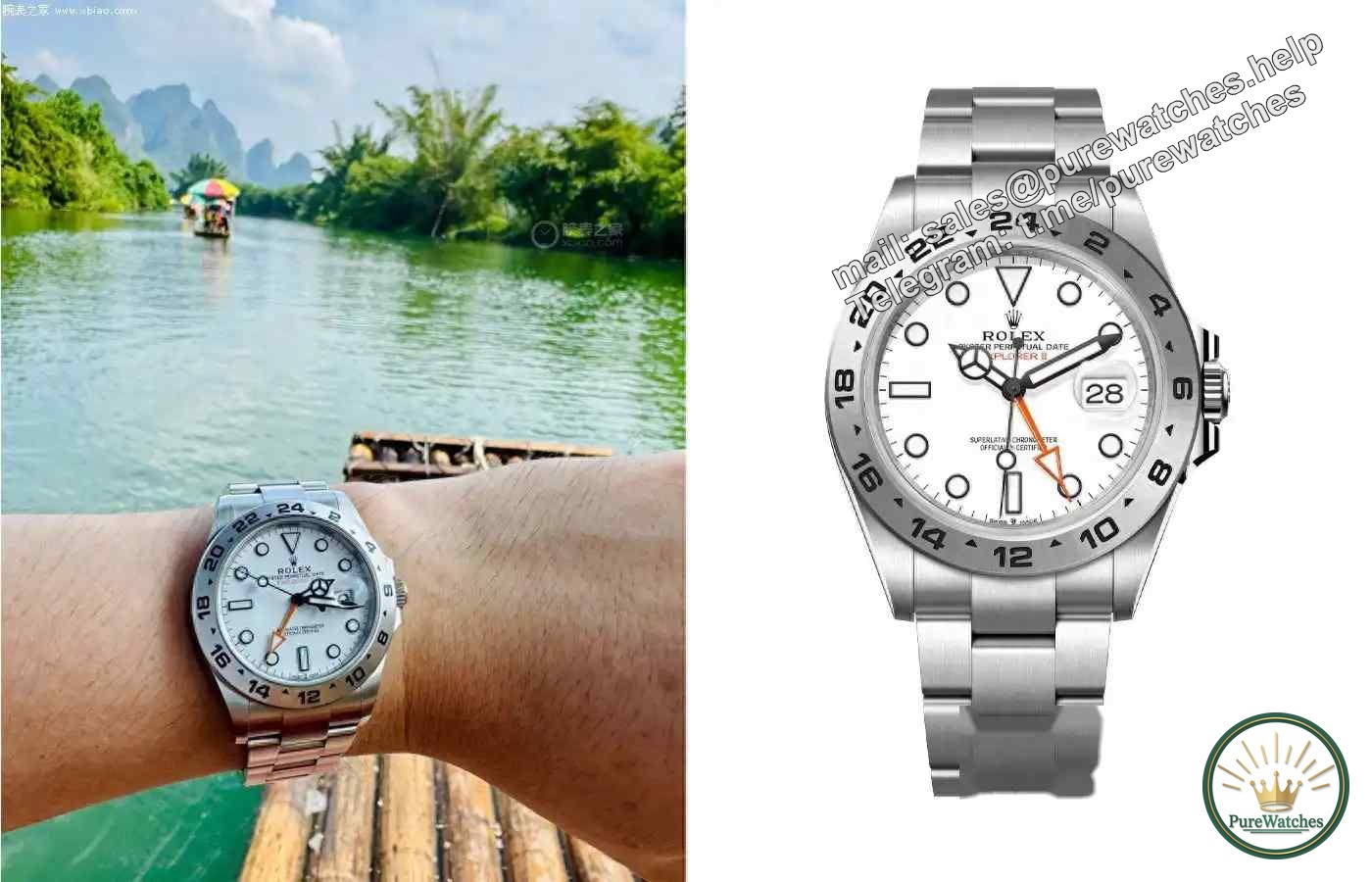 The travel choice for watch lovers! Rolex Explorer 2 and Omega Seamaster 300 will accompany you on your travels throughout the world!