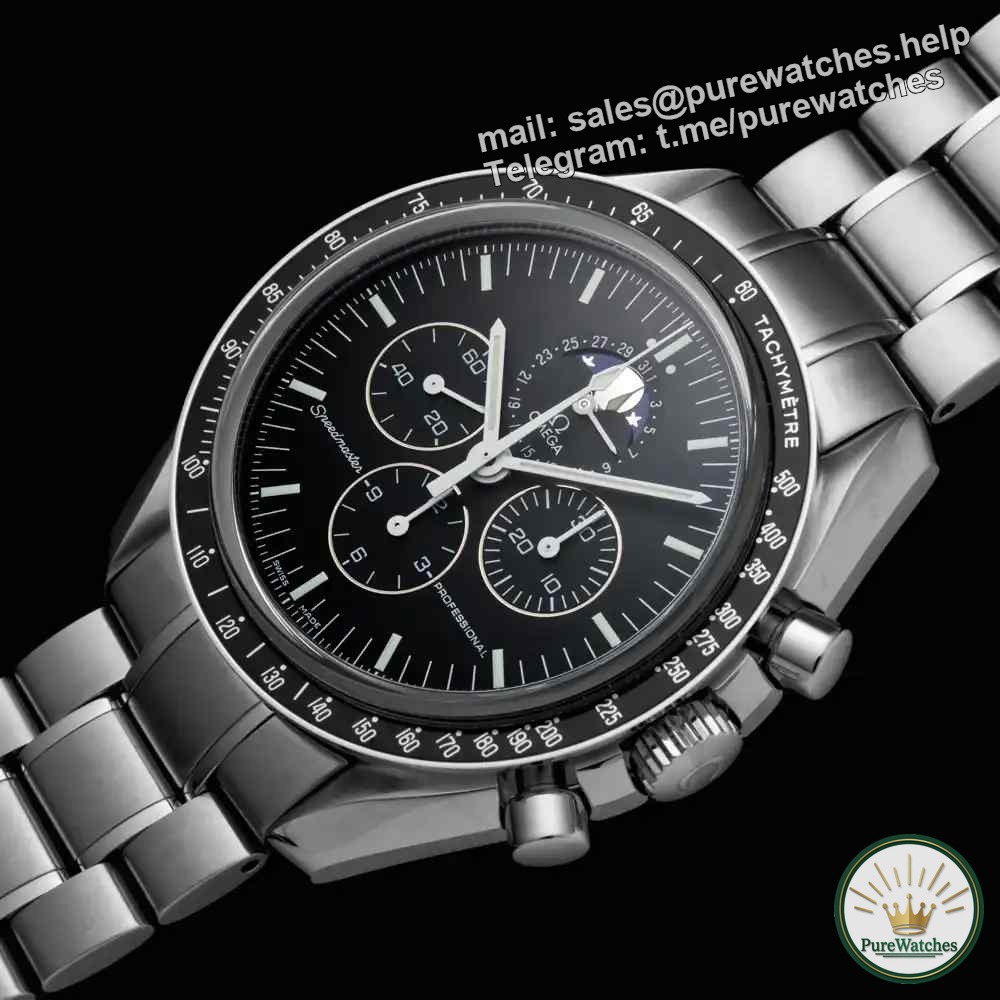 Stunning appearance! The Omega Speedmaster Double Moon Phase Meteorite Watch is a great wearing experience!