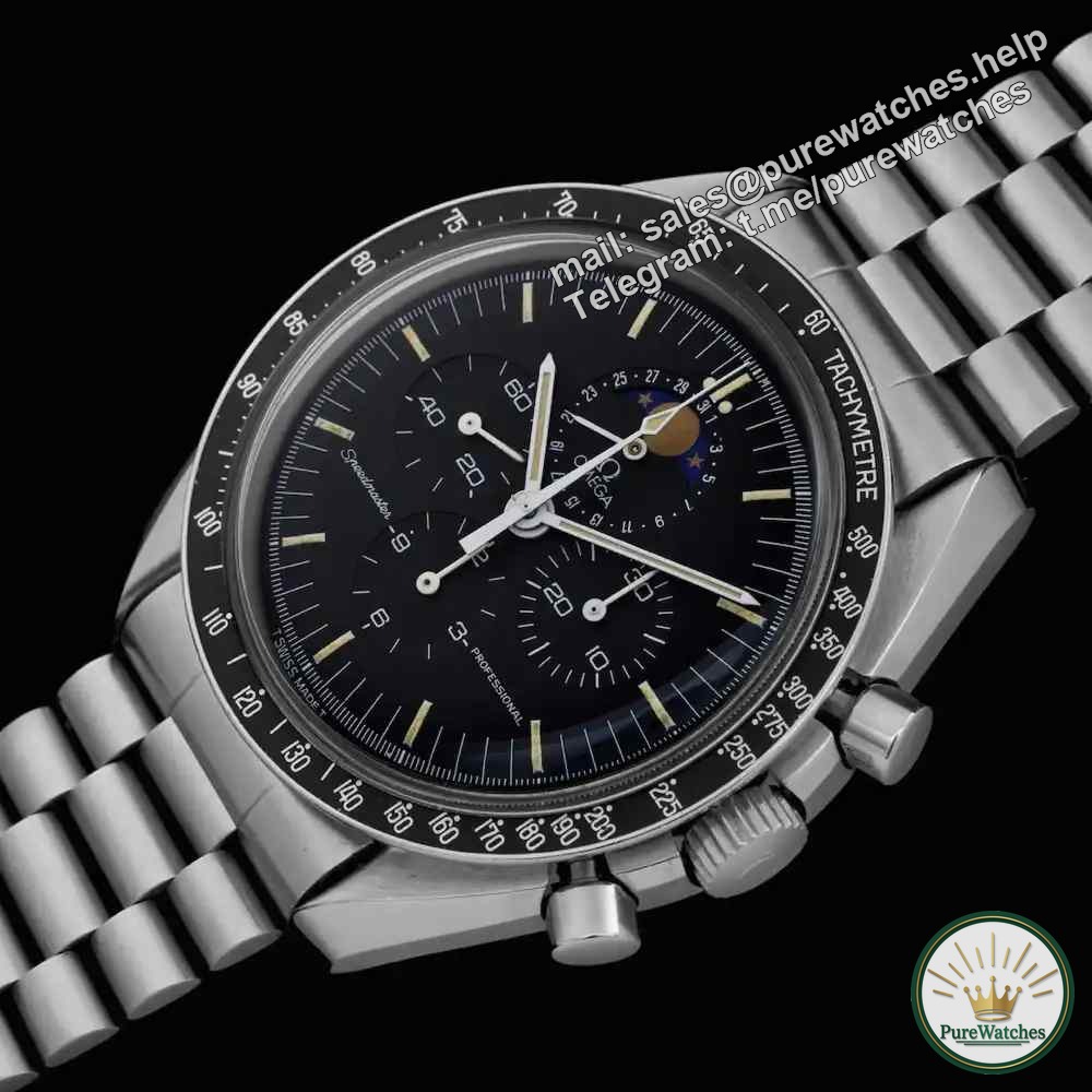 Stunning appearance! The Omega Speedmaster Double Moon Phase Meteorite Watch is a great wearing experience!