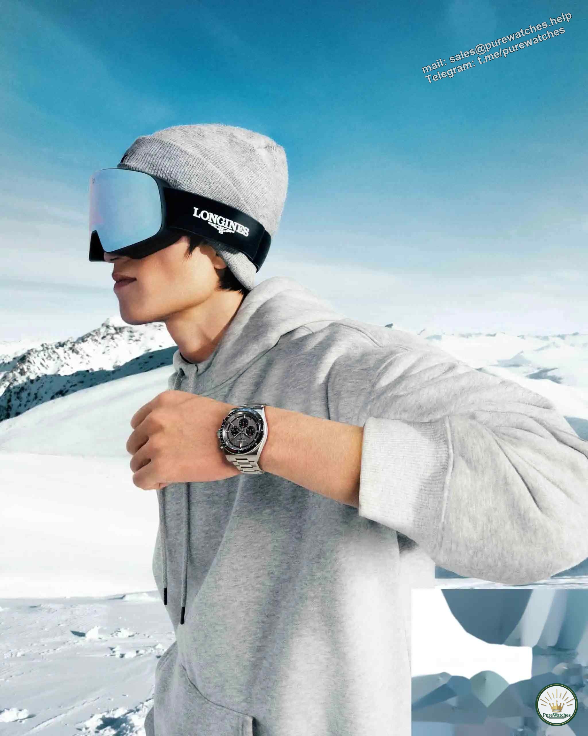 Limited to 2025 pieces! The Longines Concas Yuedong chronograph ski model records every leap you take on the snow field!