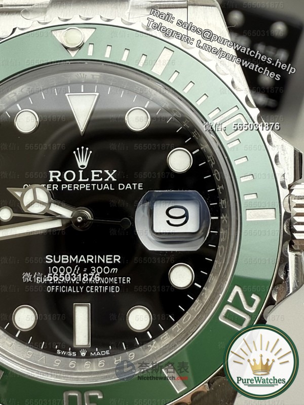 3235 movement + exclusive Clean green ring! How strong is the Factory C Green Water Ghost replica watch?