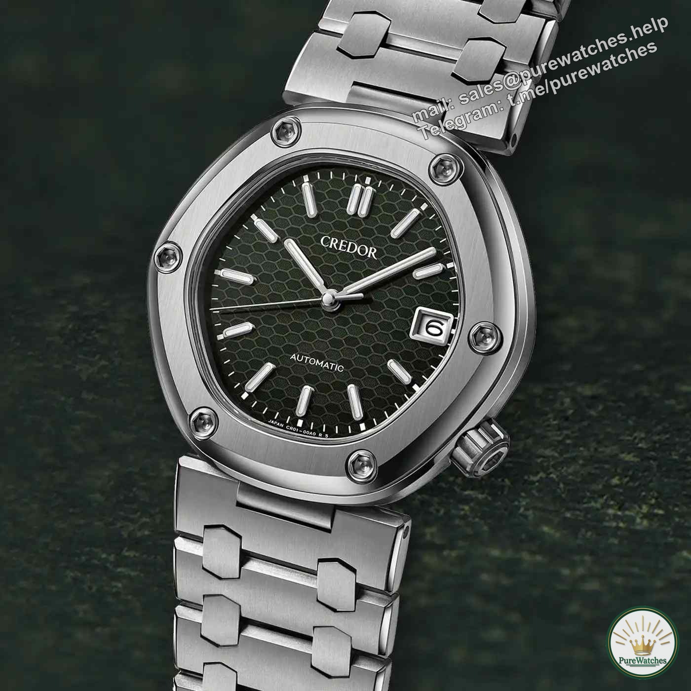 Want to be unique? Credor GCCR997 green watch makes you stand out from the crowd!
