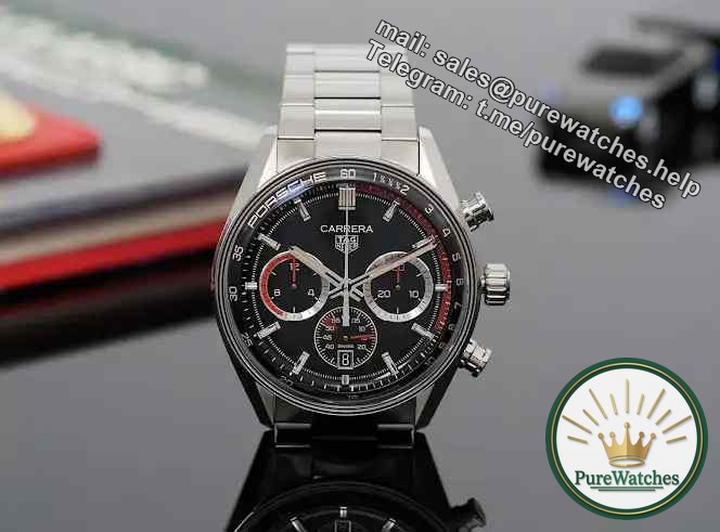 Travel in one second! The TAG Heuer Carrera series takes you back to the legendary Porsche track!