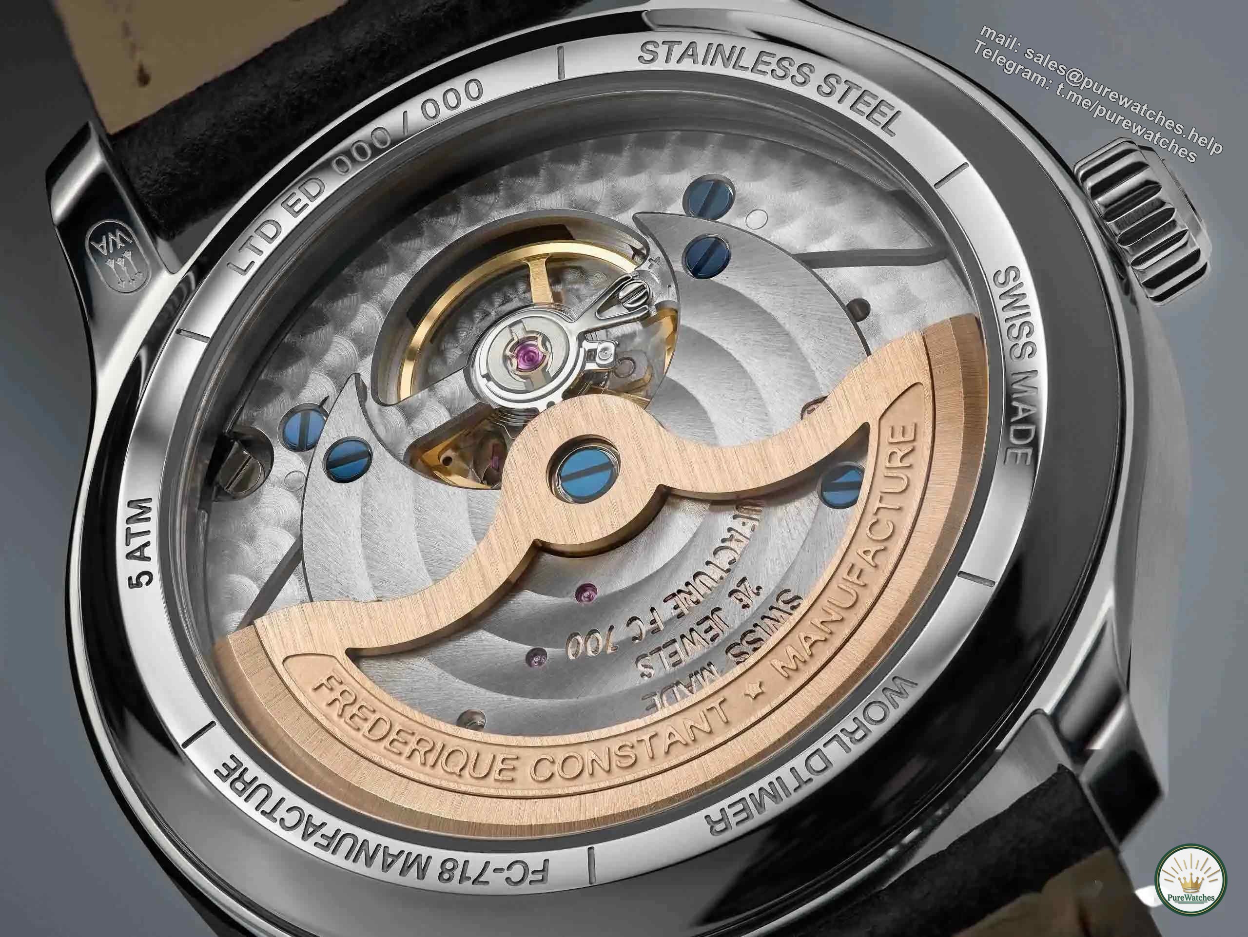 What brand is Frederique Constant? Frederique Constant FC-718 movement world time zone watch released! A must-have for collectors!